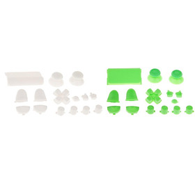 2 Set L2 R2 L1 R1 Grip  Buttons Mod for  PS4 Controller Green+White