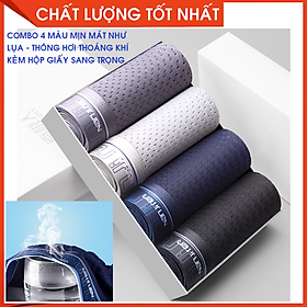 Hộp 4 chiếc quần sịp đùi nam thông hơi CAO CẤP kèm hộp