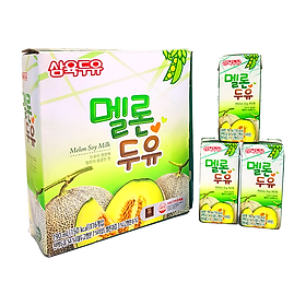 Sữa Đậu Nành Vị Dưa Sahmyook Hàn Quốc 190ml hộp thùng 16 hộp - VJK Mart