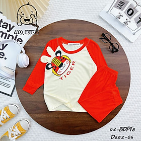 Đồ bộ ngủ, bộ ngủ dài tay cho bé họa tiết đáng yêu size 5-28kg chất cotton mềm mịn mát