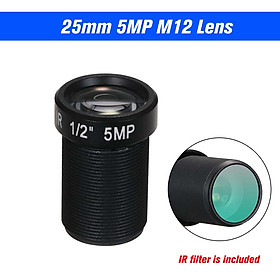 HD 5.0 Megapixel Action Camera Lens 25mm IR Lens M12 Mount CCTV MTV Board Lens 1/2