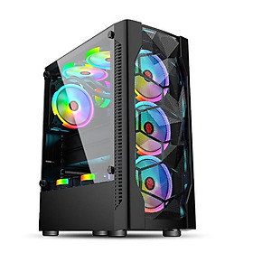 Mua Vỏ Case máy tính CMaster Cooler Black / White No fan  kính cường lực bên hông  phía trước mặt lưới - Hàng chính hãng