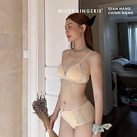 Bộ Áo Lót Flexi Không Gọng Và Quần Lót Nữ Lưng Cao Phối Ren Fascinating Flower - BRC005-FDS25