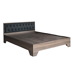 Mua Giường Ngủ Gỗ MDF Phủ Melamine Bọc Nệm Xanh Đậm Chân Cao Màu Nết HK 421