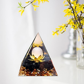 Crystal Iridescent Pyramid Home Office Ornaments Decoration 60mm Natural Amethyst Negativity Protection Meditation Energy Generator Gemstone