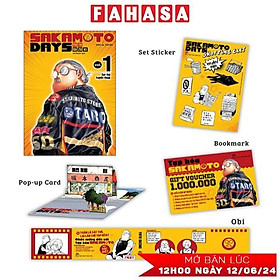 Sakamoto Days - Tập 1 - Sát Thủ Huyền Thoại - Bản Đặc Biệt - Tặng Kèm 1 Bìa Rời + 1 Obi + 6 Trang In Màu + 1 Pop-up Card + 1 Bookmark + 1 Set Sticker