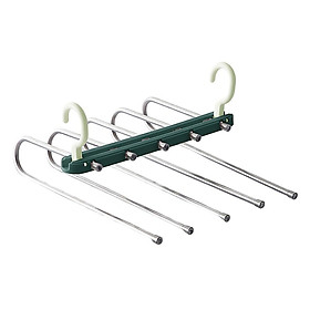 Stainless Steel Pants Hanger 5 Layers Trousers Hanging Rack for Pants Blue