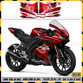 Tem Xe Yamaha R15V3 Mẫu Special Edition | R15V301 | Decal Rời Dán Xe R15 Màu Đen, Đỏ, Vàng, Xanh GP, Xám