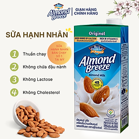 Thùng Sữa Hạt Hạnh Nhân ALMOND BREEZE Nguyên Chất 946ml x 12 hộp