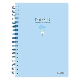 Sổ lò xo 200 trang B5 kẻ chấm Dot grid Klong 960