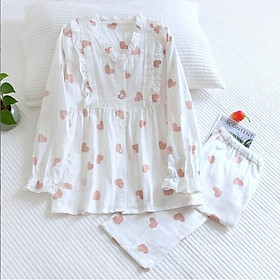 Đồ Bộ Bầu Và Sau Sinh, Pijama Cho Con Bú Azuno AZ196 Chất Liệu Mát Mặc Mùa Hè Và Thu Đông