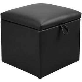 Ghế Đôn Mềm Index BARON - Đen (45x45x45 cm)
