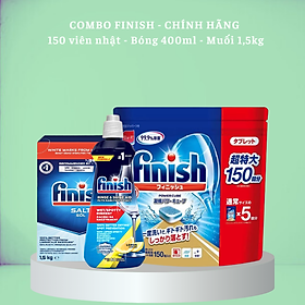 Combo 2 hộp muối rửa bát finish dùng cho máy rửa bát 1,5kg