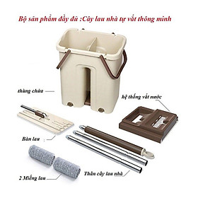 Mua Bộ thùng cây lau nhà thông minh tự vắt có thùng 4 in 1