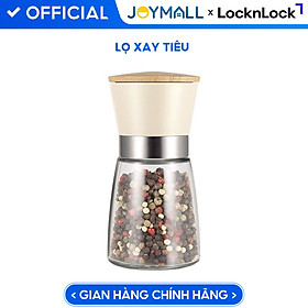 Hũ xay tiêu thủy tinh Lock&Lock 140-170ml CKO115WHT CKO116BLK, Hàng chính hãng, lưỡi nghiền sứ, thép không gỉ - JoyMall