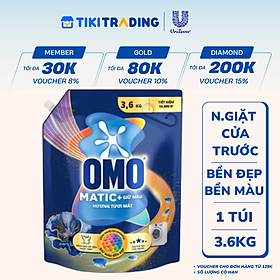Túi Nước Giặt Omo Matic Bền Đẹp Bền Màu Cho Máy Giặt Cửa Trước 3.6KG