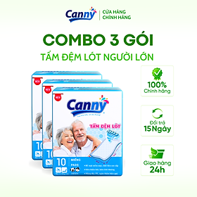 Combo 3 Tấm Đệm Lót Người Lớn Canny Siêu Mềm Mại, Siêu Thấm, Kháng Khuẩn 45x70cm (10 miếng)