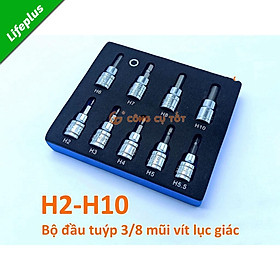 Mua Bộ đầu tuýp 3/8 mũi vít lục giác H2-H10 thép CrV