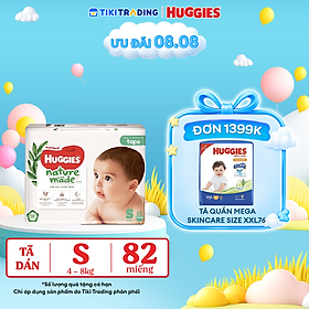 Tã Dán Siêu Cao Cấp Huggies Platinum Naturemade S82 (82 Miếng)