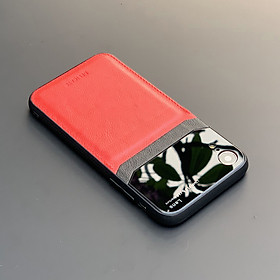 Ốp lưng da kính cao cấp dành cho iPhone XR - Màu đỏ - Hàng nhập khẩu - DELICATE