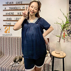 Bộ bầu lửng chất đũi MÙA HÈ cực kì mềm mát dành cho mẹ bầu và sau sinh