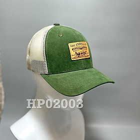 Mũ Lưỡi Trai Cao Cấp Levi Xanh Rêu Nam nữ Form Cứng Phối Lưới Sau Logo da Simili freesize monoshop