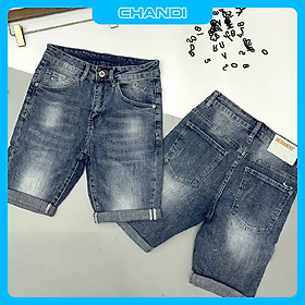 Quần Short Jean Nam co dãn kiểu dáng trẻ trung đơn giản Thương Hiệu Chandi, quần sọt mẫu mới xu hướng QSJN264
