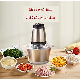 Mua Máy xay thịt cối inox cá đa năng cối inox 2 lít  xay hành tỏi