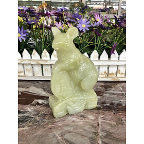 Mua Tượng con chuột giáp tuổi tý phong thủy đá ngọc Onyx đặt bàn làm việc - Cao 15 cm