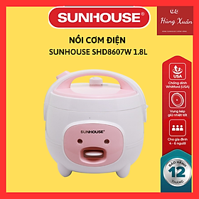 Mua Nồi Cơm Điện Nắp Gài Sunhouse SHD8607W (1.8L) - Hàng chính hãng