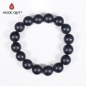 Vòng tay phong thủy đá obsidian nhám mệnh thủy , kim - Ngọc Quý Gemstones
