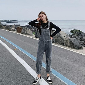 Quần yếm jean nữ( có ảnh thật ) dây phối kiểu mới ( size : S, M, L )vải jean mịn, mẫu siêu thời trang d3