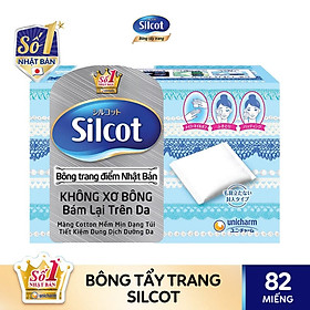 Silcot Bông Trang Điểm (bông tẩy trang) Nhật Bản (Hộp 82 miếng)