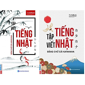 Combo 2 Cuốn Tập Viết Tiếng Nhật Hiragana, Katakana Học Kèm App MCBooks