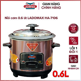 Mua Nồi cơm điện nắp rời 0.6 lít Ladomax HA-7106 - Hàng chính hãng