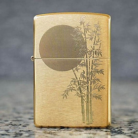 Mua Hộp Quẹt Bật Lửa Khắc Hình Trăng Trúc - Dùng Xăng Bấc Đá Cao Cấp