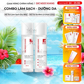 Bộ đôi làm sạch và dưỡng ẩm Sắc Ngọc Khang Nước tẩy trang 145ml + Nước hoa hồng 145ml