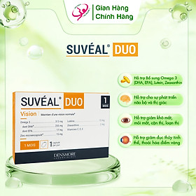 Vitamin Bổ Mắt Cao Cấp Từ Pháp Suvéal Duo: Chống Tia Sáng Xanh, Giảm Tổn Thương Mắt Do  Quá Trình Oxh Trong Học Tập, Làm Việc, Tuổi Tác, Phòng Ngừa Và Hỗ Trợ Điều Trị Đục Thủy Tinh Thể, Thoái Hóa Điểm Vàng 