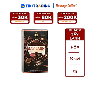 Cà Phê Hòa Tan Sấy Lạnh Black – Cốt Tinh Thể Cafe Nguyên Chất, Stick Nhỏ Tiện Lợi, Hộp 10 Gói x 2g