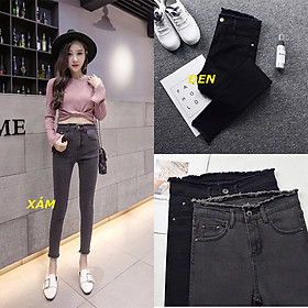 Quần jean 9 tấc nữ co giãn hàng Quảng Châu Q052