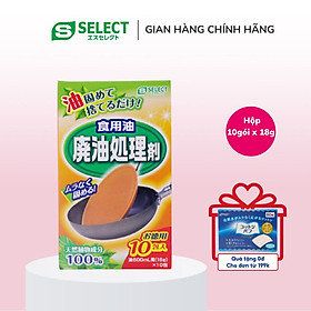 Bột Làm Đông Dầu Ăn Mỡ Thừa S Select Nhật Bản Bảo Vệ Môi Trường Chống Ô Nhiễm Nước Nghẽn Ống (Hộp 10 gói x 18g)