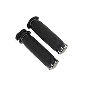 Motorcycle Hand Grips, Replace Parts Anti Slip Universal Retro Style with Bar End Protector Durable 25mm Soft Handlebar Cover Handlebar Grips