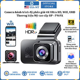Mua Camera hành trình ô tô  thương hiệu Mỹ HP F969X độ phân giải 4K Ultra HD  Wifi  UHD - Hàng Nhập Khẩu