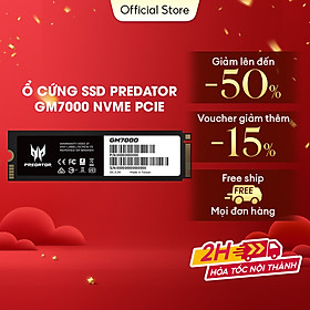 Ổ cứng Acer SSD Predator GM7000 NVMe PCIe Gen4 Gaming Tốc độ đọc 7400 MB/s - HÀNG CHÍNH HÃNG Bảo hành 5 năm