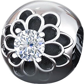 Charm Bạc 950 FASCINO Hoa Thược Dược Trắng