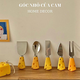 Mua SET DAO THÌA DĨA PHÔ MAI VÀNG CUTE