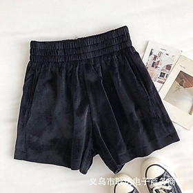 MS395 Quần short nhung nữ cạp chun