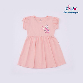 Váy cổ tròn Chippo cho bé gái chất liệu 100% Cotton Váy thun Đầm cho bé từ