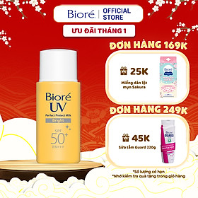 Bioré Sữa Chống Nắng Bảo Vệ Hoàn Hảo TRẮNG MỊN NGỌC TRAI Biore UV SPF50+/PA+++ 25ML