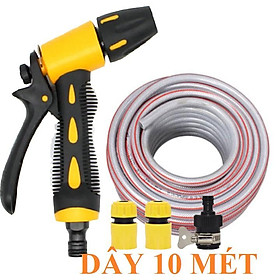 Mua Bộ dây vòi xịt nước rửa xe  tưới cây . tăng áp 3 lần  loại 7m  10m 206319 cút sập+ tặng móc khoá
